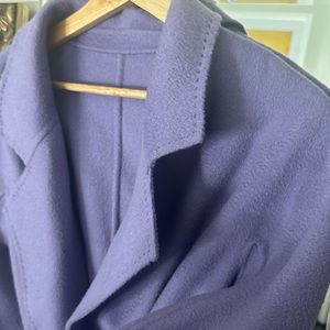 Gorgeous lavender cashmere double faced coat